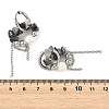 Natural Eagle Eye Stone Chips Drop Earrings EJEW-TA00817-04-5