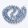 Electroplat Glass Beads Strands X-EGLA-Q092-8mm-D05-2