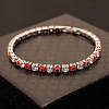 Brass & Clear Cubic Zirconia & Resin Evil Eye Tennis Bracelets for Women FS-WG6CA97-08-1
