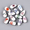 Printed Handmade Porcelain Beads PORC-N014-06B-2