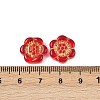 Baking Paint and Golden Metal Enlaced Glass Beads X-DGLA-T004-10F-3