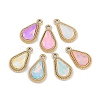 UV Plating Alloy with Mixed Color Glass Rhinestone Pendants FIND-M018-35G-1