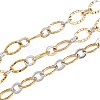 Two Tone 304 Stainless Steel Textured Oval Link Chains CHS-P028-11A-1