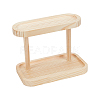 2-Tier Oval Wood Display Racks ODIS-WH0025-127B-6