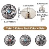 12 Sets 3 Colors Zinc Alloy Decorative Rivets BUTT-GF0001-21-2