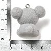 Flocky Resin Pendants LS-RESI-E059-04D-3