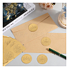 CRASPIRE 50 Sheets 2 Styles Self Adhesive Gold Foil Embossed Stickers DIY-CP0010-49-4