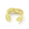 Cross Brass Micro Pave Clear Cubic Zirconia Open Cuff Rings RJEW-G309-40G-3