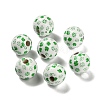 St. Patrick's Day Series Printed Schima Wood European Beads WOOD-V002-01G-1