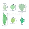 60Pcs 6 Style Transparent & Frosted & Opaque Acrylic Pendants FACR-YW0001-01-2