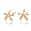 Brass Stud Earring Findings KK-T038-470G-1