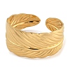 Real 18K Gold Plated 304 Stainless Steel Cuff Bangles BJEW-L695-001G-02-2