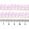 Baking Paint Transparent Glass Beads Strands X-DGLA-A034-J8MM-D09-4