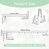 4Pcs 2 Styles Star Alloy Charms Boot Strap Chains AJEW-CP0006-44-2