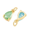 Brass & Glass Pendants KK-Q085-16G-2