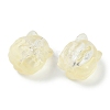 Transparent Spray Paint Glass Beads GLAA-H035-01G-2