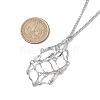 Stainless Steel Macrame Pouch Empty Stone Holder for Necklace Makings NJEW-JN04823-02-3