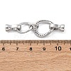 Brass Micro Pave Clear Cubic Zirconia Fold Over Clasps KK-U059-24P-3