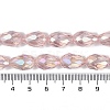 Transparent Electroplate Glass Beads Strands EGLA-T6mm-B18-4