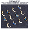 DICOSMETIC 12Pcs 2 Style Eco-friendly Brass Enamel Pendants KK-DC0001-81-4