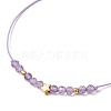 Natural Round Amethyst Beads Braided Bead Bracelets for Women BJEW-JB11655-04-3