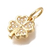 Brass Micro Pave Cubic Zirconia Pendants KK-Q001-12G-2