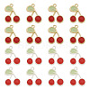 16Pcs 2 Colors Alloy Enamel Pendants ENAM-TA0003-85-2