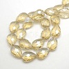 Electroplate Crystal Glass Teardrop Beads Strands EGLA-F067B-10-2