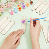 DIY Unfinished Wood Pencil Shape Pendant Decoration AJEW-WH0314-223-3