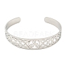 Non-Tarnish 304 Stainless Steel Triquetra/Trinity Knot Hollow Open Cuff Bangles BJEW-S154-02P-2