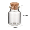 Glass Wishing Bottle Bead Containers X-CON-Q012-3