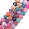 Natural Weathered Agate Bead Strands G-S237-8mm-14-1