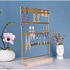 5-Tier Iron Earring Display Stands with Wooden Base PW-WG19928-01-2
