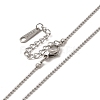 304 Stainless Steel Ball Chain Necklace for Women NJEW-G097-13P-2