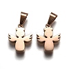 Ion Plating(IP) 304 Stainless Steel Pendants STAS-F253-13RG-1