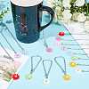 Daisy Flower Opaque Resin Cup Pendant Decorations HJEW-AB00521-4