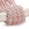 Spray Painted Crackle Glass Beads Strands CCG-Q002-10mm-01-2