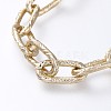 Aluminum Textured Paperclip Chain Bracelets & Necklaces Jewelry Sets SJEW-JS01094-01-4