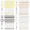 10Pcs Alloy Bar Beadable Keychain for Jewelry Making DIY Crafts KEYC-YW0001-29RG-2