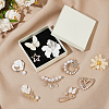 9Pcs 9 Styles Alloy Rhinestone Brooches for Backpack Clothes JEWB-AR0001-19-4