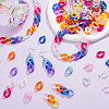 DICOSMETIC 400Pcs 10 Colors Acrylic Linking Rings FIND-DC0001-44-6