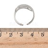 304 Stainless Steel Cuff Rings for Women RJEW-A079-08B-P-5