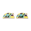 Alloy Enamel Pendants ENAM-O001-11G-G-1
