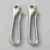 U-Shaped Brass Key Hook Shanckle Clasps KK-WH0054-05P-A-1