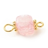 Natural Agate Connector Charms PALLOY-JF01587-01-4