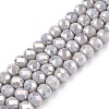 Electroplate Glass Beads Strands EGLA-A044-P6mm-B19-1