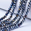 Electroplate Glass Beads Strands EGLA-A034-P8mm-B-2