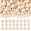 100Pcs 5 Styles Unfinished Natural Wood European Beads WOOD-TA0001-84-11