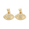 Brass Micro Pave Clear Cubic Zirconia Charms ZIRC-F134-08G-2