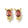Brass Pave Single Cubic Zirconia Peg Bails Pin Charms KK-D226-01G-01-1